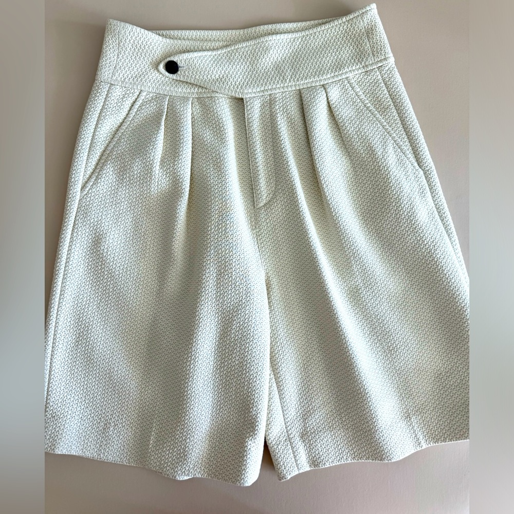 rag & bone pleated Bermuda *store exclusive cream color size 0